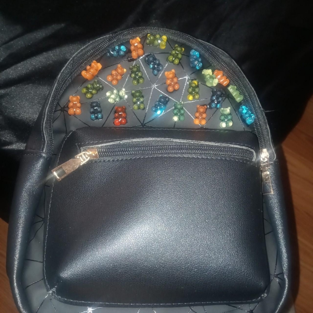 Black gummy bear backpack